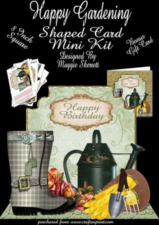 Happy Gardening Shaped Card Plus Bonus Gift Card