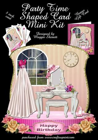 Party Time Shaped Birthday Card Plus Bonus Gift Card