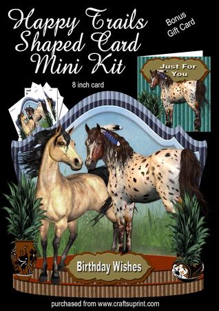 Happy Trails Birthday Shaped Card Plus Bonus Gift Card