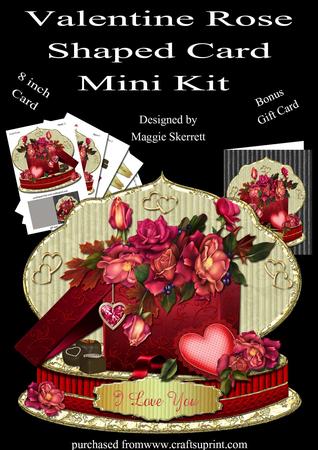 Valentine Rose Shaped Card Mini Kit