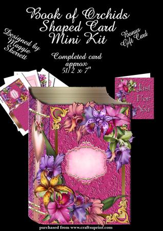 Book of Orchids Shaped Card Plus Gift Card