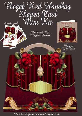Regal Red Shaped Handbag Shaped Card Plus Bonus Gift Card