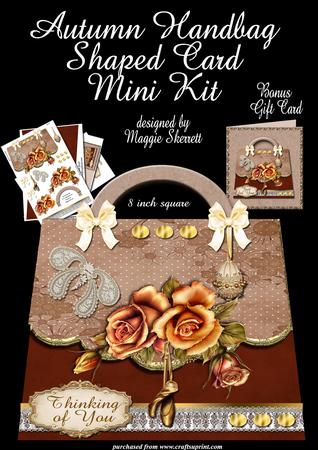Autumn Handbag Shaped Card Plus Bonus Gift Card