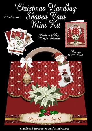 Christmas Handbag Shaped Card Plus Bonus Gift Card