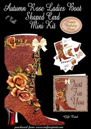 Autumn Rose Vintage Ladies Boot Plus Gift Card