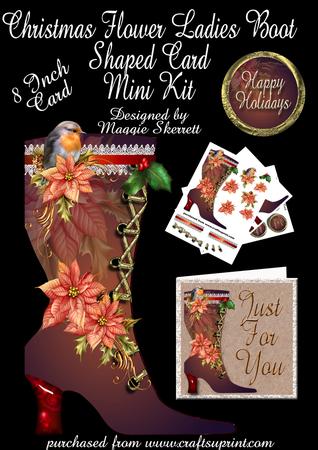 Vintage Christmas Boot Plus Gift Card