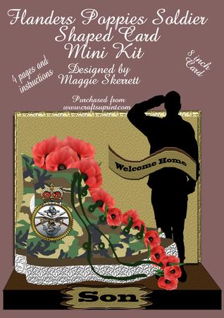Flanders Poppies Soldier - Shaped Card