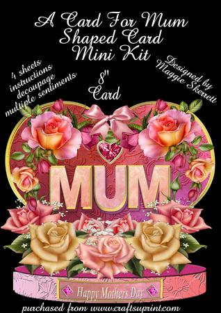 A Card for Mum - Mothers Day Shaped Card Mini Kit