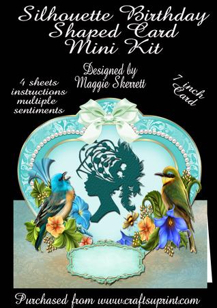 Silhouette Birthday Shaped Card Mini Kit Number 3