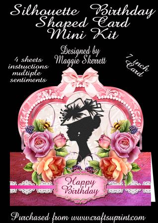 Silhouette Birthday Shaped Card Mini Kit Number 5