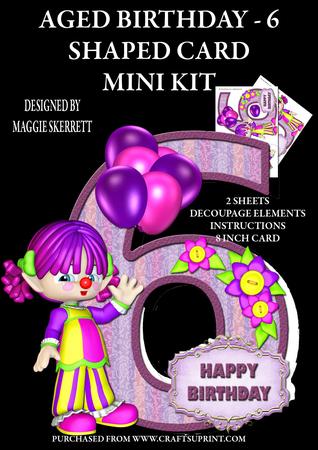 Age Birthday - Age 6 - Shaped Card