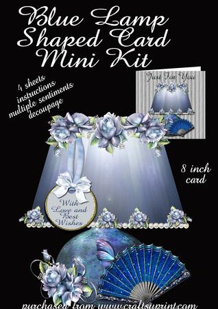 Blue Lamp Shaped Card Plus Gift Card
