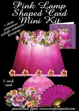 Pink Lamp Shaped Card Plus Gift Card