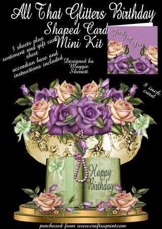 All That Glitters Shaped Card Plus Gift Card Mini Kit