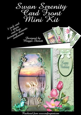 Swan Serenity Pyramid Card Front Mini Kit