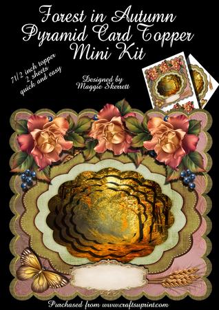 Forest in the Autumn Pyramid Card Topper Mini Kit