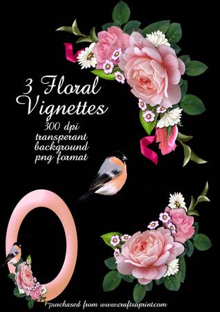 Pretty Pink Floral Vignettes