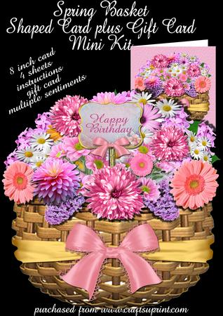 Spring Basket Shaped Card Plus Gift Card