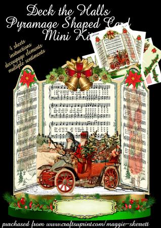 Deck the Halls Pyramage Shaped Card Mini Kit