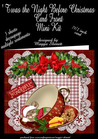 `twas the Night Before Christmas Card Front Mini Kit