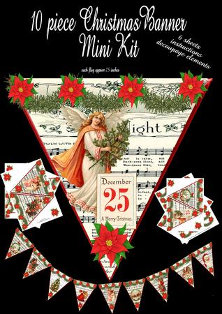10 Piece Christmas Banner Set
