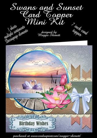 Swans and Sunsets Card Topper Mini Kit
