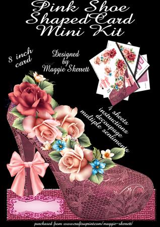 Pink Shoe Shaped Card Mini Kit