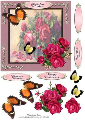 Vintage Floral 2 Quick Card Front