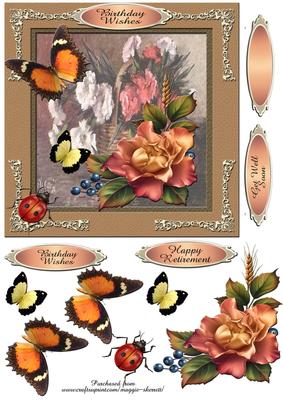 Vintage Floral 3 Quick Card Front
