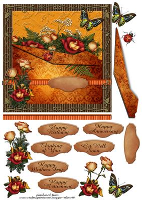 Autumn Tones Paper Curl Quick Card