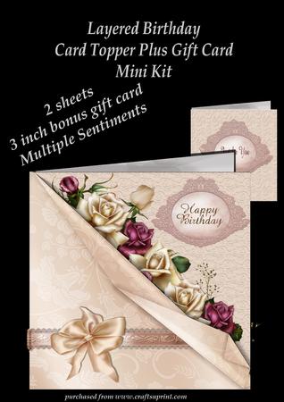 Layered Birthday Card Plus Gift Card