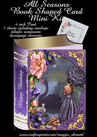 Beautiful All Seasons Book Shaped Card Mini Kit Plus Envelop