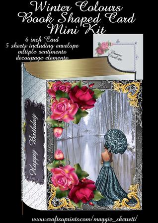 Winter Tones Book Shaped Card Mini Kit with Envelope