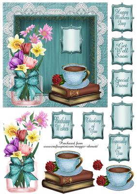 Pretty Turquoise 6 Inch Topper