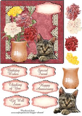 Peek a Boo 6inch Quick Card Topper