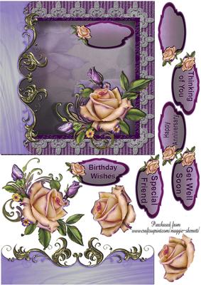 Mauve Rose 6 Inch Topper