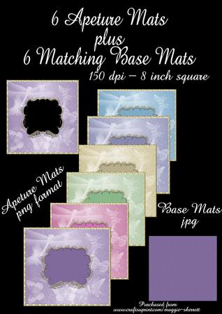 6 Aperture Mats Plus 6 Matching Base Mats