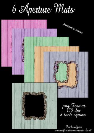 6 Pastel Aperture Mats - Set 2