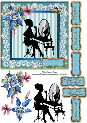 Mirror Mirroe Blue - 6 Inch Card Front