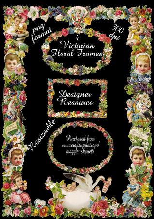 Set of 4 Victorian Style Frames