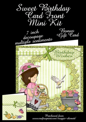 Sweet Birthday Card Front Mini Kit - Plus Bonus Gift Card 