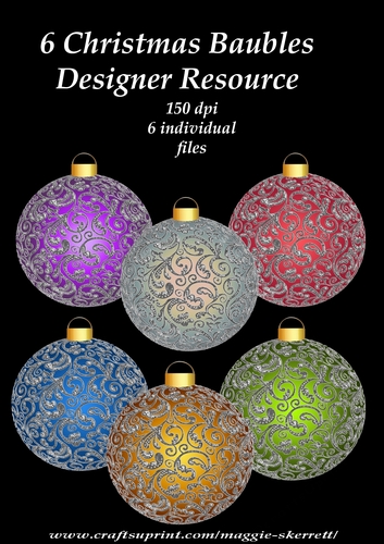 Frosted Filagree Baubles 