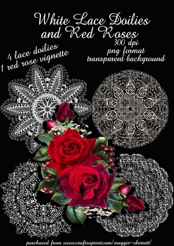 Lace Doilies and Red Roses 
