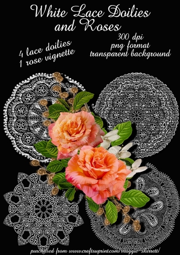 Lace Doilies and Roses 