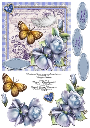 Butterfly and Roses 