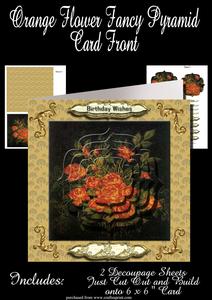 Vintage Orange Flower Pyramid