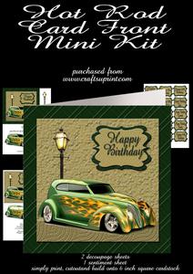 Hot Rod Birthday Card