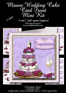 Pink and Mauve Wedding Cake