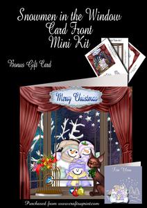 Snowman in the Window Card Front Plus Gift Card
