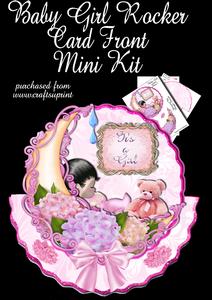 Baby Girl Rocker Card Mini Kit